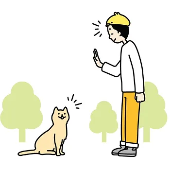 猫の挨拶のイメージ